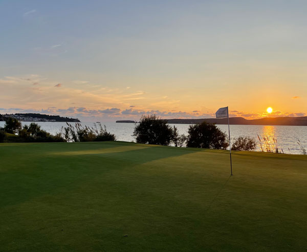 Bay Course Costa Navarino at Sunset