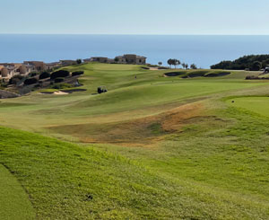 Turnierreise Zypern Abschlag Loch 8 Aphrodite Hills, Golf and Travel